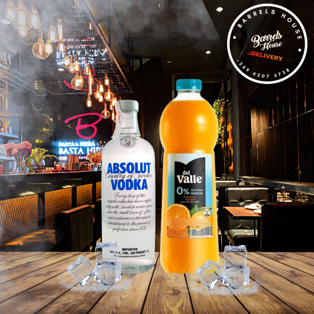 Promo Vodka Absolut 1 Litro + Nectar Naranja 1.5 Litros