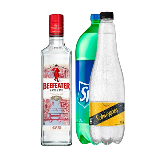 Promo Beefeater 750cc + Tónica 1.5 Litros o Srite 3 Litros