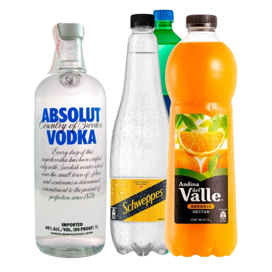 Promo Vodka Absolut 1 Litro + Tónica o Nectar 1.5 Litros